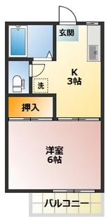 第一吉田ハイツ【2階】の間取り