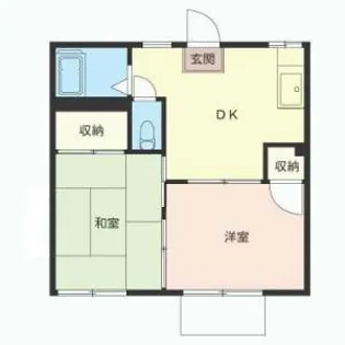 ビューサンエイ【1階】の間取り