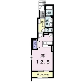 アドバンスKTI【1階】の間取り