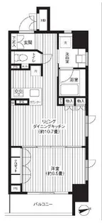 レジディア新御徒町【14階】の間取り