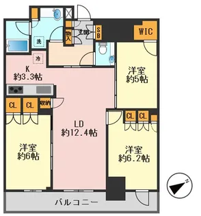 プラウドタワー小岩フロント【26階】の間取り