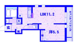REVEUR HILL【2階】の間取り