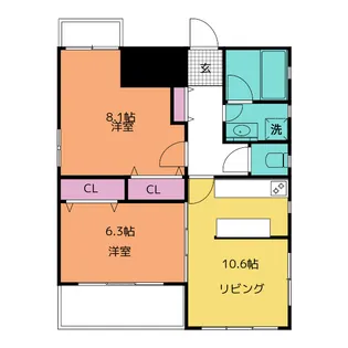 NBホームズ大宮【4階】の間取り