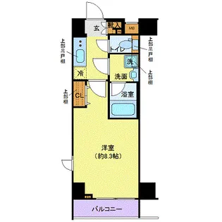 ガリシアレジデンス芝公園【2階】の間取り