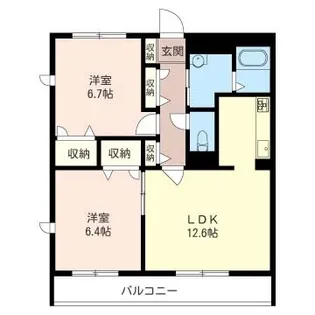 グランベール【2階】の間取り