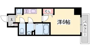 エスリード神戸三宮【6階】の間取り