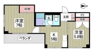 三ツ和マンション【3階】の間取り
