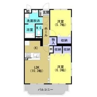 Y&Mルフォン【3階】の間取り