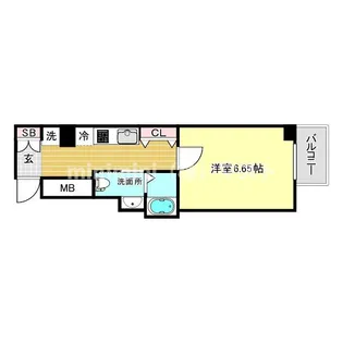 FDS上町台【6階】の間取り