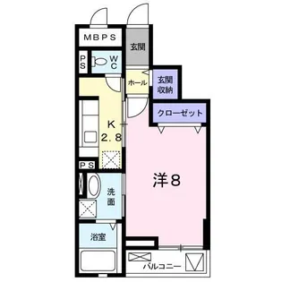 アンジュ グリシーヌ【3階】の間取り