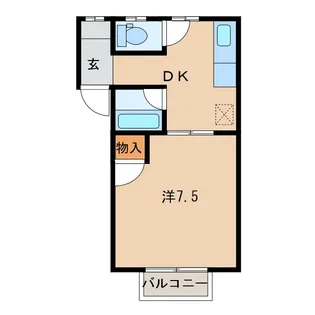 壱番館(高見原)【2階】の間取り