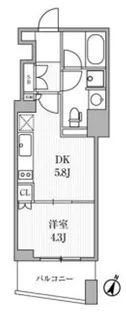 ディームス大手町ノース【8階】の間取り