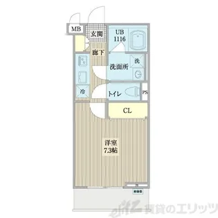ソレイユ吹田【1階】の間取り