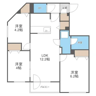 メニーズコート北光プレミア【5階】の間取り