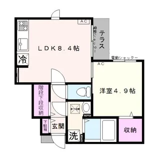カームメゾン【1階】の間取り
