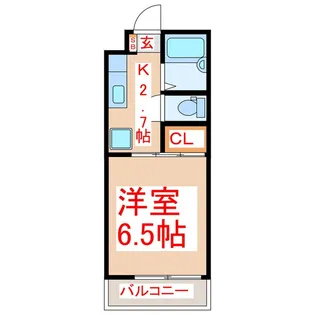 サンハイツありむら8【2階】の間取り
