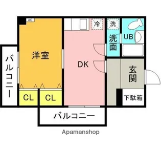 フジビュー矢向【4階】の間取り