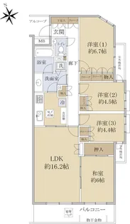 パーク・ハイム宮前平【3階】の間取り
