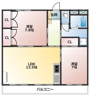 コーポラス小石川【2階】の間取り