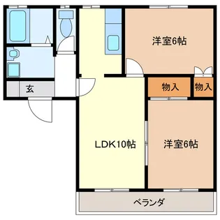 セントラルリバーII【1階】の間取り