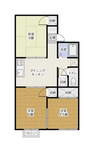 ハイツブルメリアA【2階】の間取り