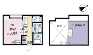 chalet新検見川アネックス【1階】の間取り