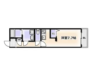 グランパシフィック玉出【9階】の間取り
