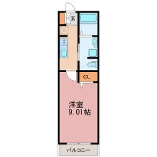 セナリオフォルム宇都宮【1階】の間取り