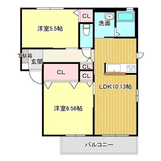 ファミリアコーポレーションIII【1階】の間取り