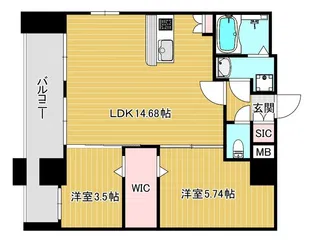 AXIS BAY大博通【1階】の間取り