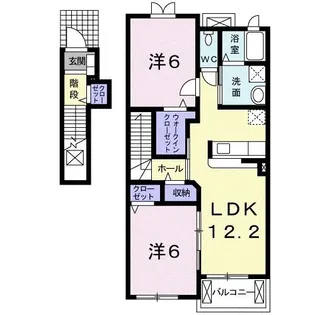 フィオーレ B【2階】の間取り