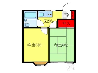 新田宝コーポ【1階】の間取り