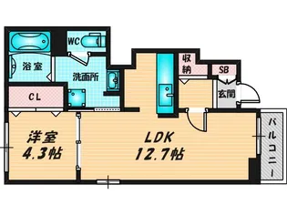 カーサ・コモド【1階】の間取り