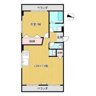 レジデンスナガノ【1階】の間取り