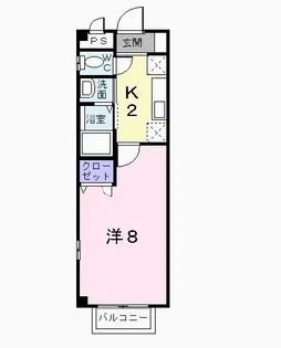 ユース黒瀬館【2階】の間取り