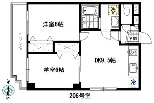 アクアコート【2階】の間取り