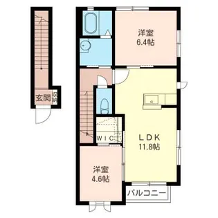 ウィンドワードA【2階】の間取り