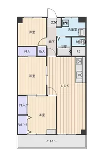 一徳ハイツ Part 2-915【9階】の間取り