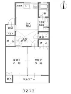 BIGウェーブIIB【2階】の間取り