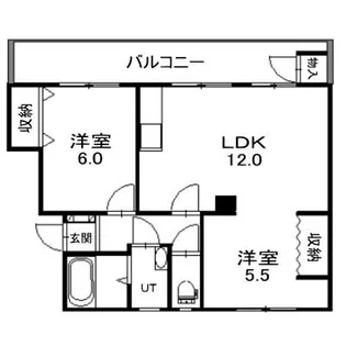 リヴェール中島【2階】の間取り