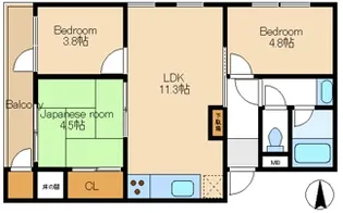 メゾンドホーネット【2階】の間取り