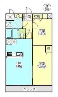 ラパーチェ LaPace【2階】の間取り