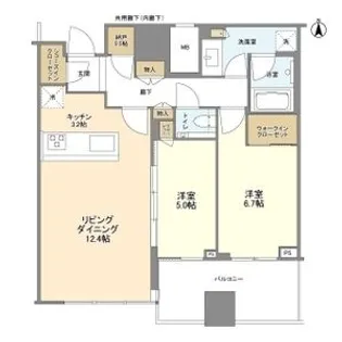 梅田ガーデンレジデンス【20階】の間取り