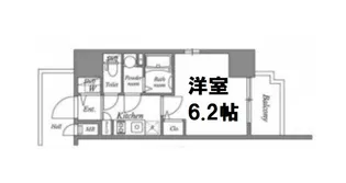 エスリード難波ザ・ゲート【4階】の間取り