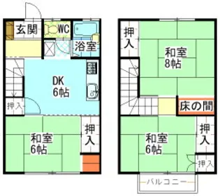 セジュールツルマキの間取り