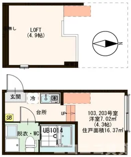 ハーモニーテラス北小岩IX【1階】の間取り
