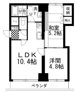 釧路共栄マンションズ【2階】の間取り