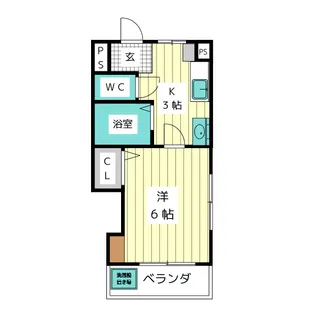 メゾンやよい【3階】の間取り