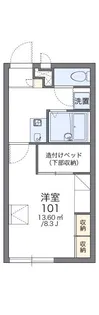 レオパレス毬II【1階】の間取り