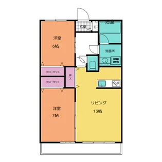 リリーヴィレッジGRACE【6階】の間取り